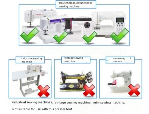 Zipper Foot Fits All Low Shank Snap-On Singer Brother Babylock Euro-Pro Janome Kenmore White Juki New Home Simplicity Elna Etc Domestic Sewing Machines (Small Zipper Foot)