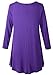 LARACE 3/4 Sleeve Shirts for Women Plus Size Tunic Dressy Top Loose Fit Flare T-Shirt(2X, Deep Purple)