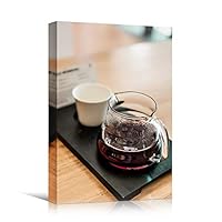 Canvas Wall Art Tea Coffee Drinks Farmhouse/Country Kitchen Multicolor Photography Relax/Calm - 12x18 inches