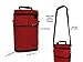 opux 2 Bottle Wine Carrier Tote, Insulated Leakproof Wine Cooler Bag, Wine Travel Bag for Picnic BYOB Beach, Portable Wine Bottle Carrying Case, Gift for Wine Lover Women Men Christmas, Red