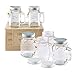Smith's Mason Jars 6-Pack (16 oz) 473ml Glass Jars with Lids - Mason Canning Jars or Pint Jars- Ideal for Making Overnight Oats and Smoothies - All Come with Gift and Present Tags
