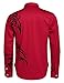 Coofandy Men's Fashion Print Dress Shirt Casual Cotton Button Down Shirts,Red,XLarge