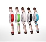 QKILL Newest! 5 PECES! 2 in1 Retractable Charger Data Sync USB Cable for iPhone 5 6 6S IPAD MINI AIR Samsung Andriod (5 PECES!)