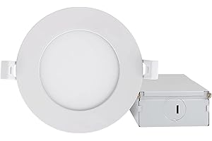 YOUCHI 4Inch 9W 4000K 750LM LED recessed Slim Pot Light, Dimmable IC-Rated Ceiling Light with Junction Box (1, Natural White 