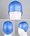 Ssking Swim Cap Keeps Hair and Ear protector -100% Silicone with Nose Clip &Ear Plugs for Women and Men (Blue)