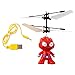 Mini Intelligent Children Flying RC Ball SpiderMan Small Yellow Man Captain America Led Flashing Light Aircraft Helicopter Infrared Induction Toy with Remote Controller - WDLLC