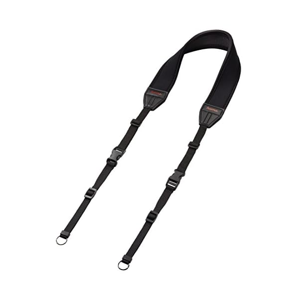 Hama Kameragurt Neopren, längenverstellbar (90 - 130 cm) mit integrierter Handschlaufe, schwarz