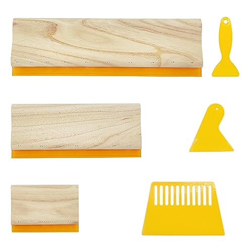 6 PCS 6 Sizes Screen Printing Squeegee,3 Sizes 75