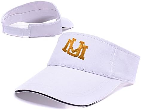 XINMEN Montana Grizzlies Alternate Logo Adjustable Visor Cap Embroidery Sun Hat Sports Visors White