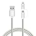 [Apple MFi Certified] 2 in 1 Dual Lightning USB Cable 3ft 1 M, HUNDA Nylon Braided USB Connector for Any Android and Apple Devices such as iPhone, iPad , Samsung, HTC, Nexus, Sony and more (Silver)
