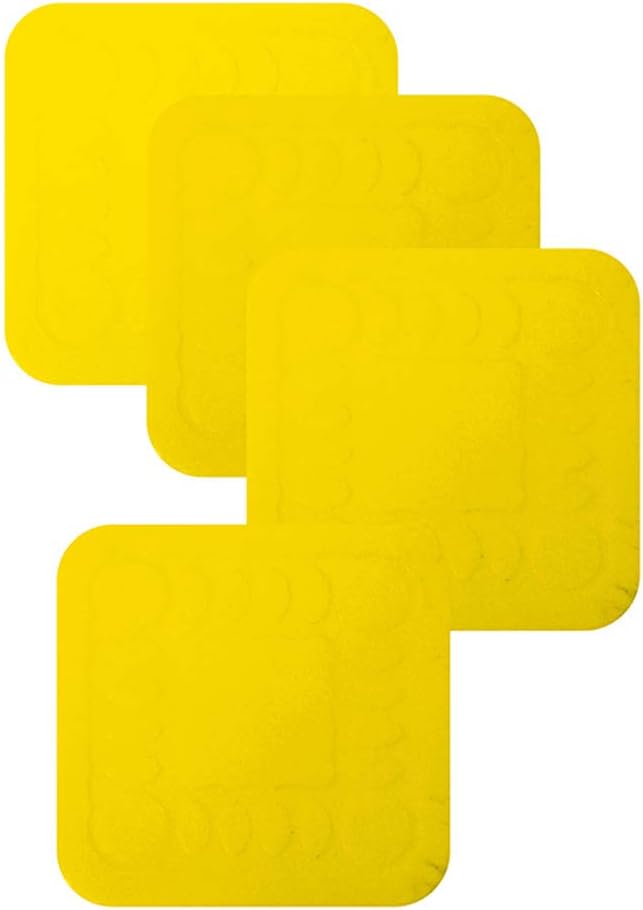 Aidapt Yellow Non Slip Heat Proof Extra Large Coaster Mat Square 14x14 cm for Bowls Vases, Coffee, Tea, Beer, Mug