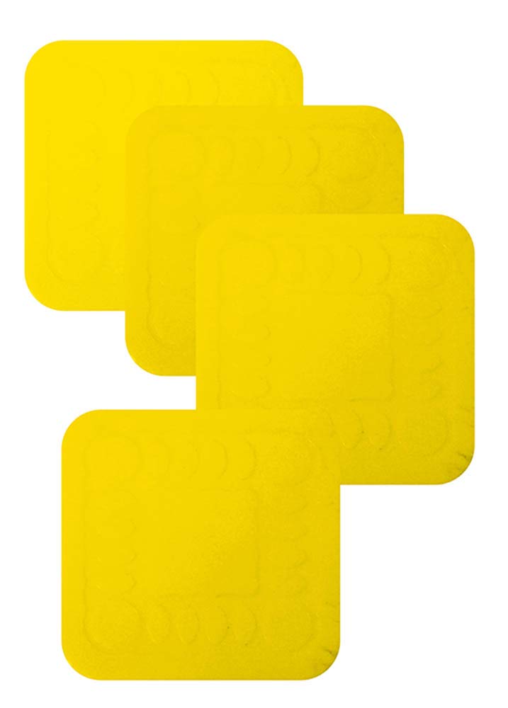 Aidapt Yellow Non Slip Heat Proof Extra Large Coaster Mat Square 14x14 cm for Bowls, Vases, Coffee, Tea, Beer, Mug, Wine on Tables, Counters, Cabinets.