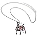 BONSNY Collection “BOWSER” Love Heart Enamel Alloy Pets English Bull Terrier Dog Necklace Women pendant 18