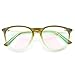 PenSee Womens Fashion Oversized Clear Lens Round Circle Eye Glasses (Gradient Green)