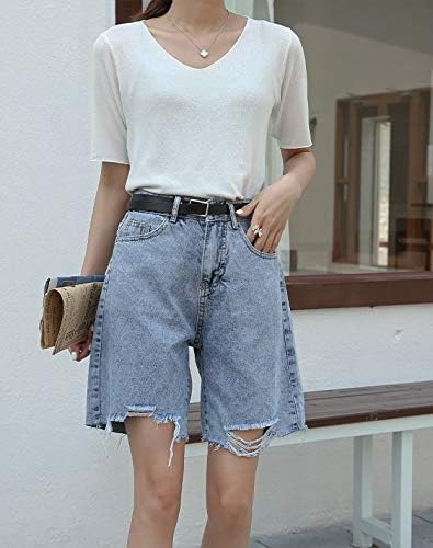 jean biker shorts women's