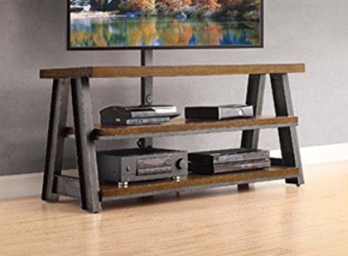 Whalen Furniture 3-in-1 Brown Tv Stand for Tvs up to 70 ...