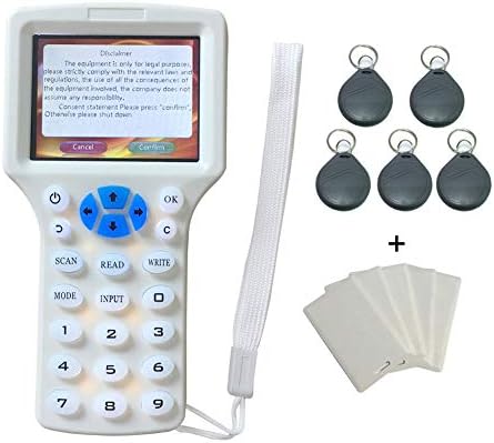 AHongem RFID NFC Copier Reader Writer Duplicator 10 Frequency Programmer Phone Key HID USB NFC UID Tag Card Duplicator for Access Control System
