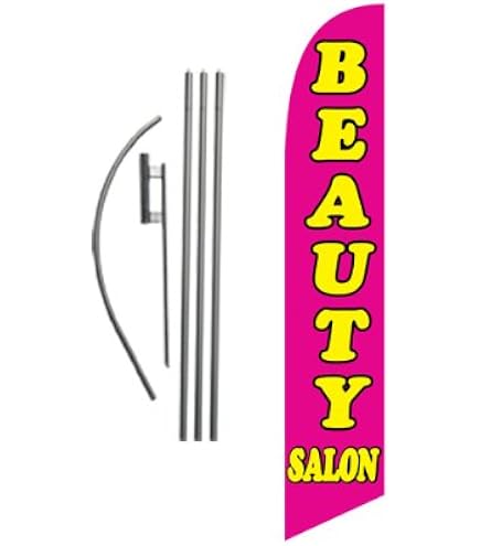 3) three TANNING SALON or/wh 15' Swooper #4 Feather Flags KIT 3) three TANNING SALON or/wh 15' Swooper #4 Feather Flags KIT