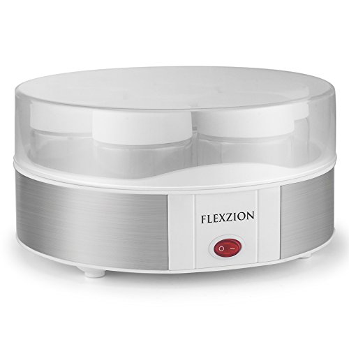 Купить Flexzion Maker Machine with 7 Yogurt Containers Glass Jars