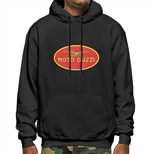 ZeroHsl Men's Casual Hoodies Solid Color Sports Pullover Soft Hooded Sweatshirt Black Outwear Sweater M-OTO G-uz-zi