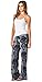 Popana Palazzo Pants for Women Casual Summer Wide Leg Beach Pants Plus Size Made in USA X-Large Gray Damask