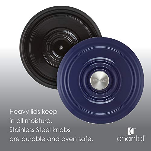 Chantal Enameled Cast Iron Cookware, 3 pc Set, Cobalt Blue Pricepulse