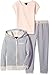 Nautica Girls' French Terry Jacket and Tee Set