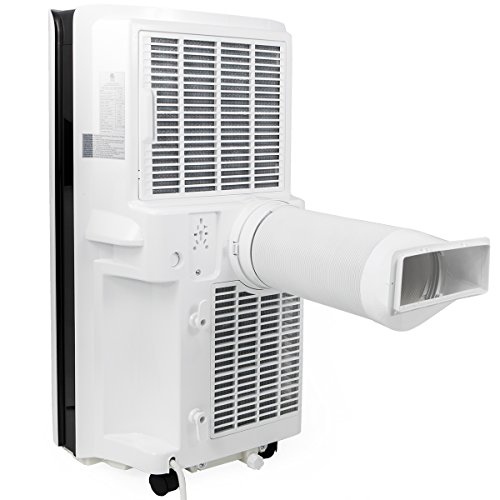 Ensue 14,000 BTU 4in1 Portable Air Conditioner Dehumidifier Heater Fan LCD Super Quiet AC Timer Vent Kit with Remote Control, White