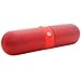 Wireless Bluetooth Speaker Portable Outdoor Stereo Speaker The Pill Shape Speaker with Built-in Microphone and HD Voice (Red)