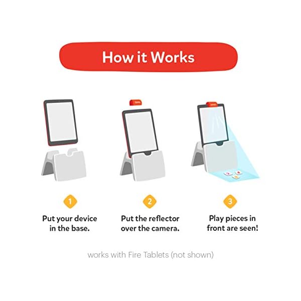 Osmo - Genius Starter Kit für Fire-Tablet - 5 Lernspiele - 6-10 Jahre - Mathematik, Rechtschreibung, Kunst, Kreativität… – Bild 6