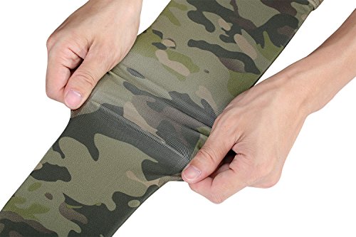 JIUSY 1 Paris - Camouflage Elastic Sports Arm Sleeves Cool Sun Block UV Protection Tattoo Cover Arm Warmer for Cycling Motorcycle Bicycle Baseball Basketball Size Medium S-CamoXT-11