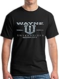 Wayne Enterprises T-Shirt Bat Man Dark Knight Gift Tee Vintage Black XXL
