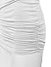 MBJ WT1101 Womens Basic Extra Long Tunic Tank Top with Side Shirring L WHITE