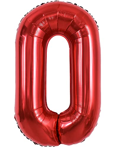 TONIFUL 40 Inch Large Bright Red Letter Balloons A-Z, Giant Jumbo Helium Foil Mylar Big Letter O Balloons for Birthday Party Anniversary Wedding Decorations