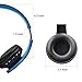 Old Shark® Foldable Bluetooth Over-Ear Headphone for Kids, On-Ear Wireless Headset for Adults Built-in Mic with 3.5mm Audio Cable Blue