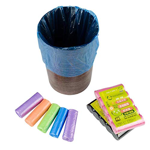 Small Trash Bags, Compost Bags Trash Can Liner Trash Bags for Home Office Restaurant Hotel Kitchen Cleaning Supplies, 5 Rolls Fit For Small Garbage Can (Black)
