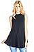 12 Ami Basic Solid Long Flowy Tank T-Shirt Tunic Black XL