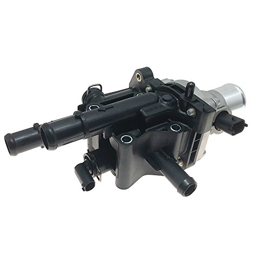 Engine Coolant Thermostat Housing with Sensor Gasket for 2011-2016 Chevrolet Cruze 2012-2017 Chevrolet Sonic 2013-2017 Chevrolet Trax Replaces # 25192228