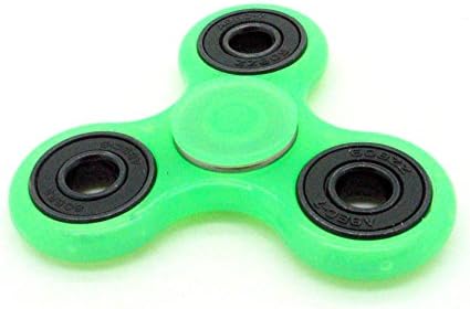 Glow in the Dark Fidget Spinner: High Quality Bearings - Great Stress Reliever (Green)
