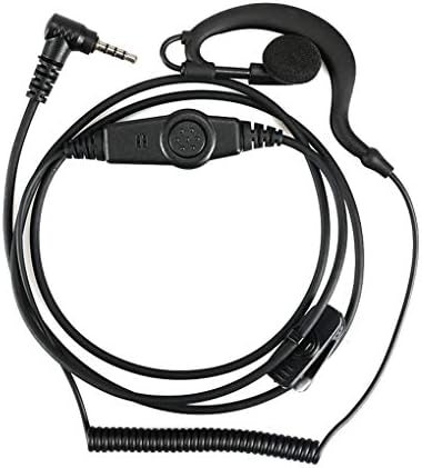 Kongnijiwa Radio Series 1pin 3.5mm G-shaped Ear Hook Earphone Mic Headset Earpiece Replacement for Yaesu Vertex VX-2R VX-3R FT-10R Walkie Talkie