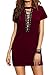 TOB Women's Sexy Halter Lace up T Shirt Mini Club Dress Plus Size