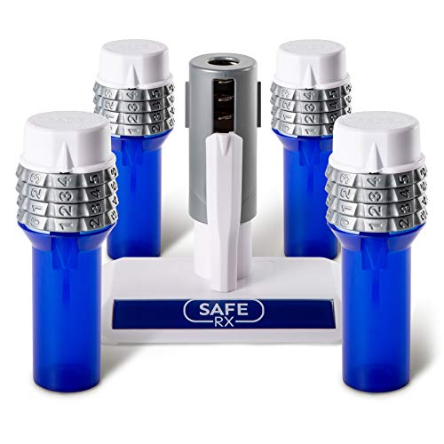 Safe Rx Locking Pill Bottle Set Your Own Code Combination Lock
