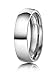 Just Lsy 6mm Titanium Rings Plain Dome High Polished Silver Wedding Band in Comfort Fit Size 5.5-15