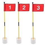 KINGTOP Golf Flags for Yard, Putting Green Pin Flags, Portable Golf Flagsticks with Hole Cup Set, 3 feet, Gifts, Thanksgiving, Halloween, Family, Children, Kids