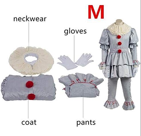 LLWGNZM It Mask Pennywise Horror Clown Joker Mask Clown Mask Halloween Cosplay Costume Props Horror Pennywise Mask,M