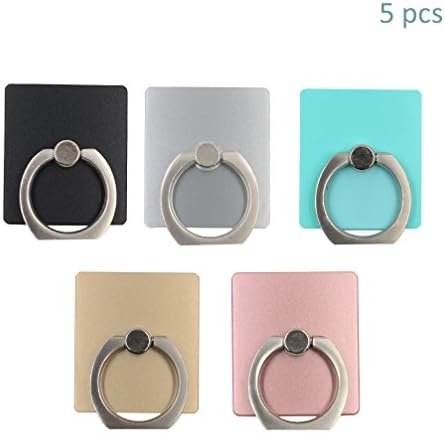 Kebaina Phone Ring Holder Stand 5 Pack Blue Black Red Silver Gold