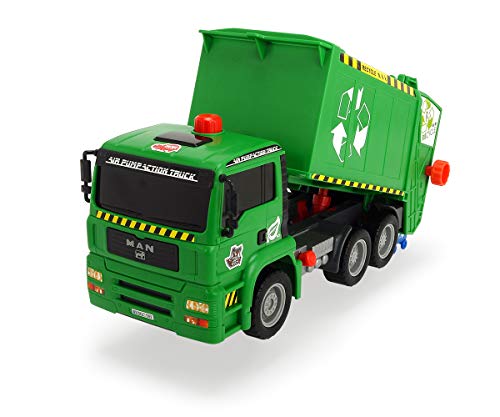 Dickie Toys Air Pump Garbage Truck, Müllabfuhr mit Luftpumpfunktion, Müllauto, Recycling, pneumatisch beweglicher…