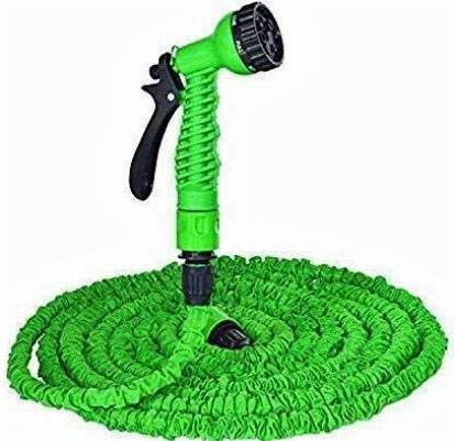 50 FT / 15 m Expandable Garden Hose Pipe with 3/4" and 1/2" Fittings, Flexible Expanding Magic Water Hose with 8 Function Spray Nozzle, Anti-Kink Lightweight Durable Hosepipe Blue or Green