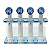 Seemii Electric Toothbrush Head Holder Head Stand Holds 1, 2, 3 or 4 Electric Toothbrush Heads, Clear Blue Acrylic 4 Head Holder, Fits Oral-B Heads (Does not fit iO Heads)