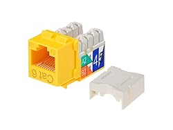 Monoprice Cat6 Punch Down Keystone Jack, Yellow